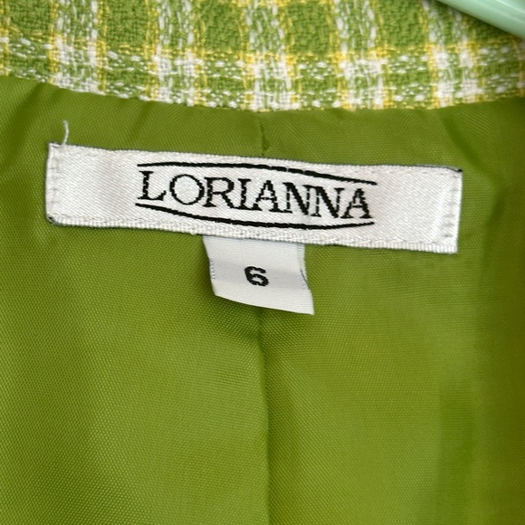 Vintage Loriana green checkered jacket and skirt set. - Picture 4 of 7